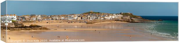 The Beach at St Ives Harbour Canvas Print by Inca Kala