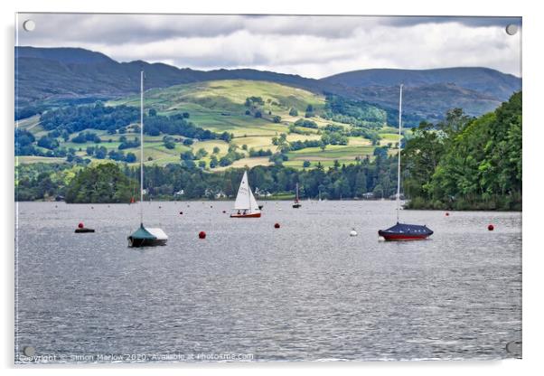 Boating on Lake Windermere Acrylic by Simon Marlow