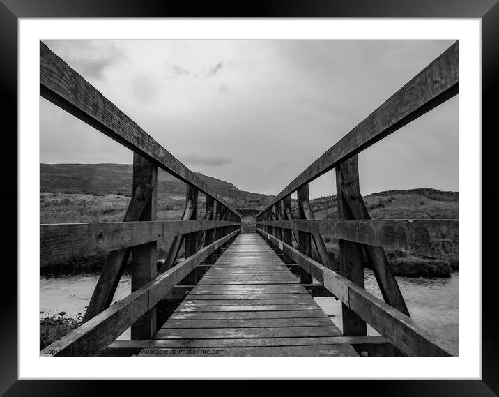 Black and White Bridge Framed Mounted Print by Jim Day