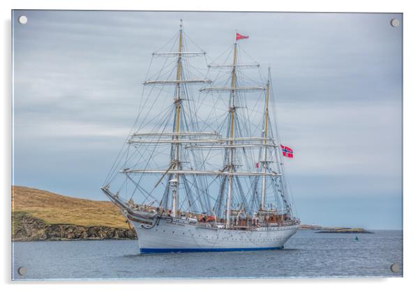 Historic Norwegian ship Acrylic by Richard Ashbee