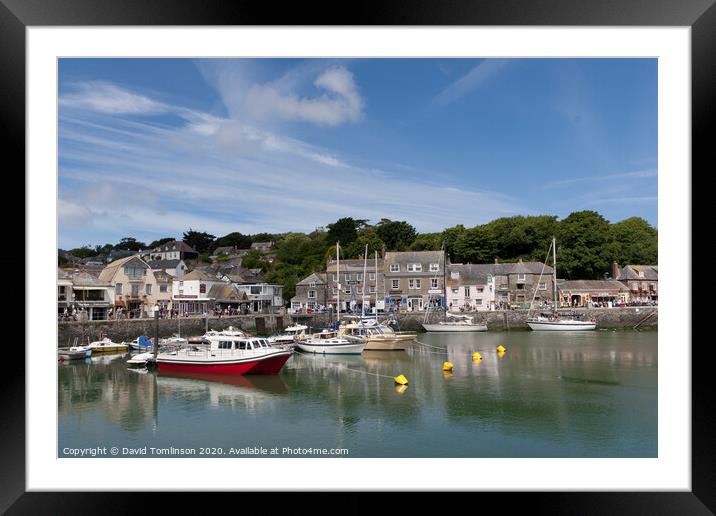 Summer at Padstow  Harbour- Cornwall Framed Mounted Print by David Tomlinson