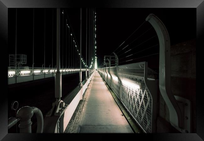 Clifton suspension bridge footpath Framed Print by Dean Merry