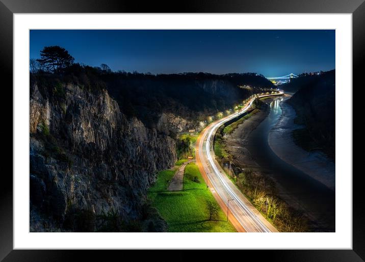 Avonmouth gorge, Clifton suspension bridge Framed Mounted Print by Dean Merry