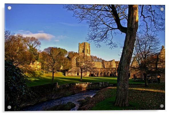 Fountains Abbey Acrylic by Richie Fairlamb