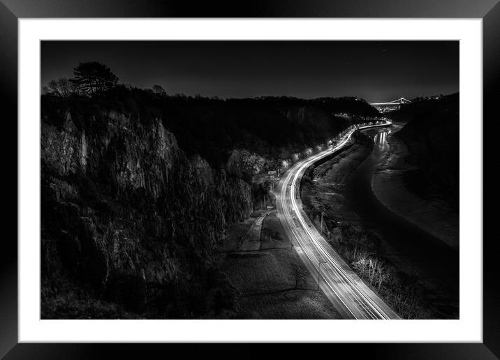 Avonmouth gorge, Clifton suspension bridge Framed Mounted Print by Dean Merry