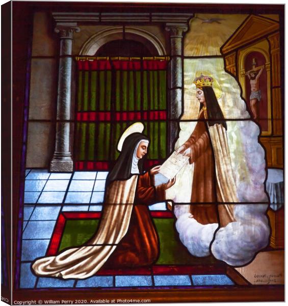 Saint Teresa Convento Santa Teresa Avila Castile Spain Canvas Print by William Perry