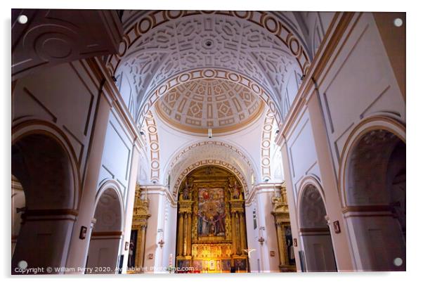 Convento de Santa Teresa Basilica Altar Dome Avila Castile Spain Acrylic by William Perry