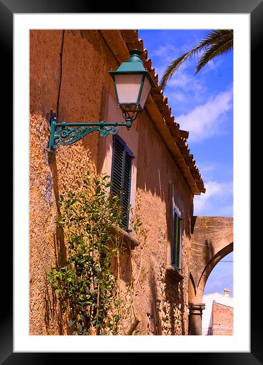 Traditional Street Lamp Arta Mallorca Framed Mounted Print by Simon Litchfield