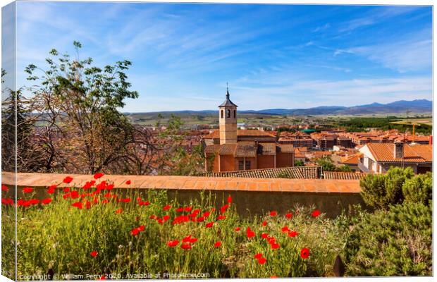 Convent Santa Maria Avila Ancient Medieval City  Castile Spain Canvas Print by William Perry