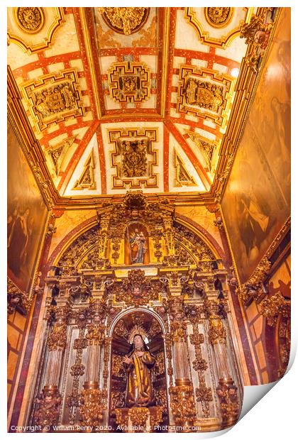 Convento de Santa Teresa Basilica Altar Avila Castile Spain Print by William Perry