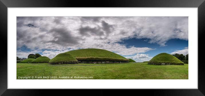 Knowth Neolithic Passage Tomb, Main Mound in Ireland Framed Mounted Print by Frank Bach