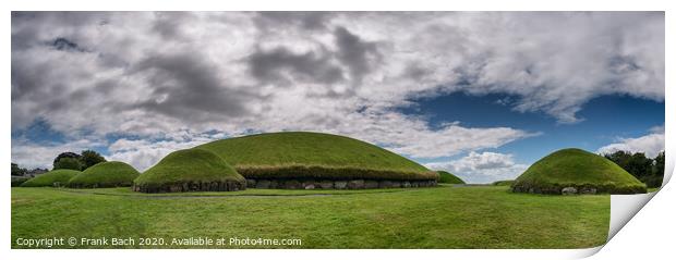 Knowth Neolithic Passage Tomb, Main Mound in Ireland Print by Frank Bach