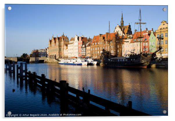 City of Gdansk in Poland Acrylic by Artur Bogacki
