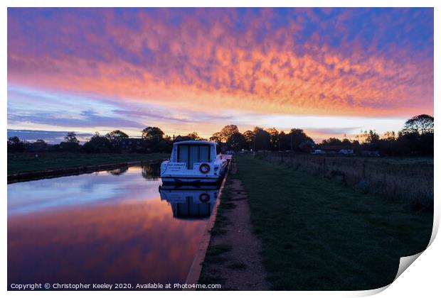 Thurne at dawn Print by Christopher Keeley