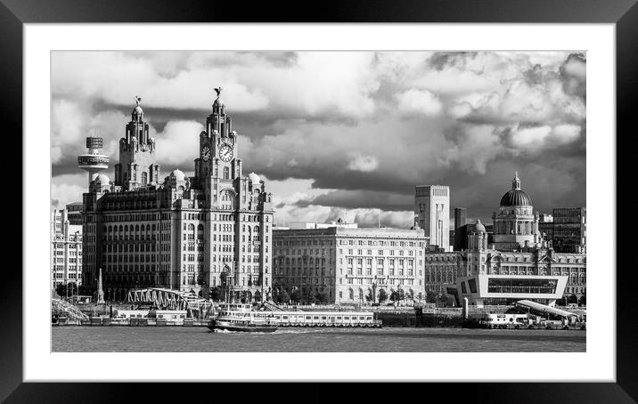 Ferry across the Mersey Framed Mounted Print by Jason Wells