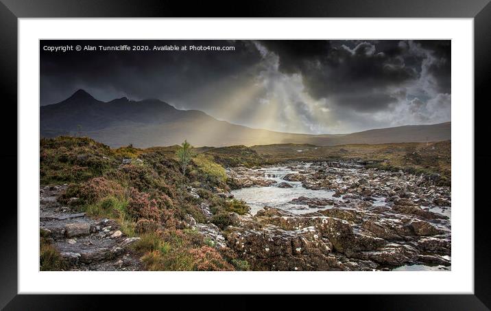 Majestic Stormy Sligachan Framed Mounted Print by Alan Tunnicliffe