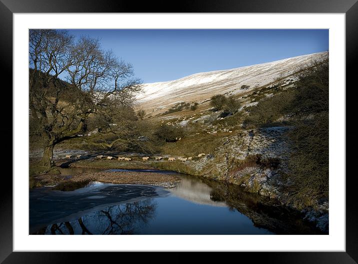 WINTER IN THE BRECON BEACONS Framed Mounted Print by Anthony R Dudley (LRPS)