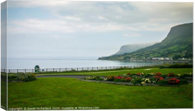 Waterfoot and Garron Point Canvas Print by David McFarland
