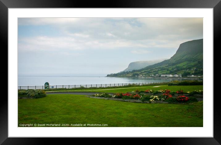Waterfoot and Garron Point Framed Mounted Print by David McFarland