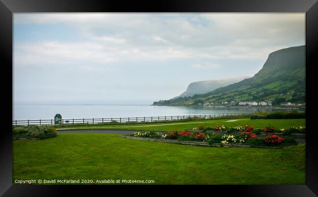 Waterfoot and Garron Point Framed Print by David McFarland