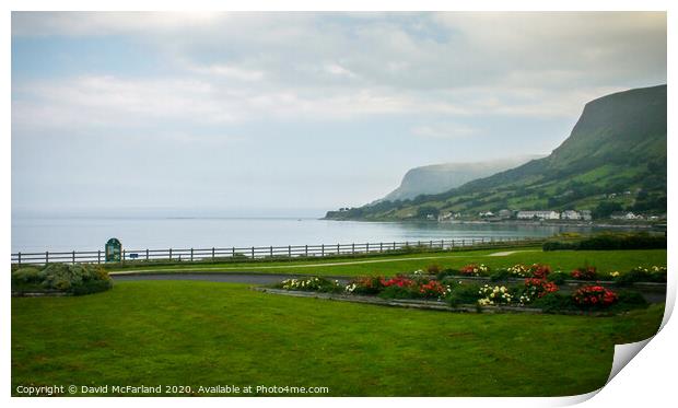 Waterfoot and Garron Point Print by David McFarland