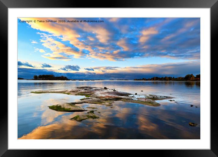 Morning Clouds over Sea Framed Mounted Print by Taina Sohlman