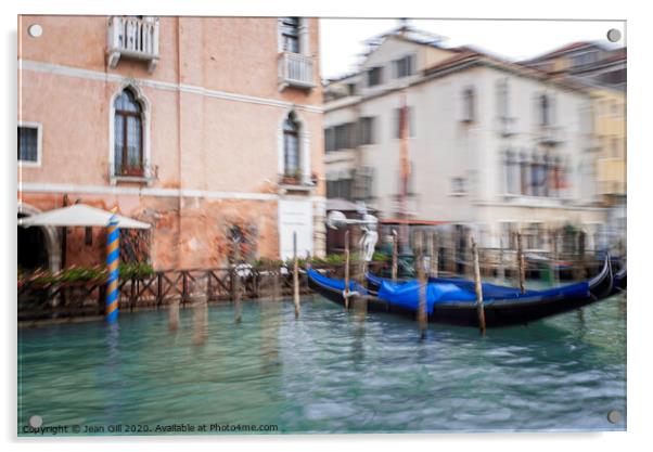 Gondola on the Grand Canal, Venice Acrylic by Jean Gill