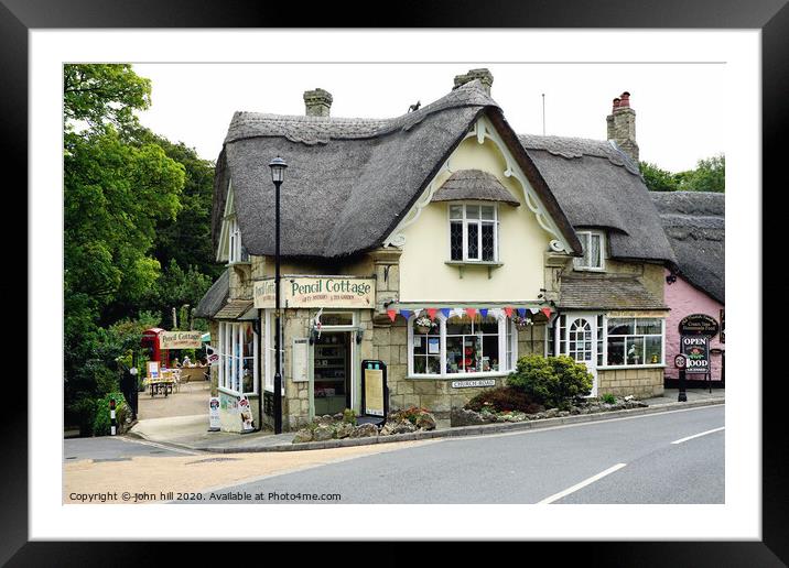Pencil cottage, Shanklin, Isle of Wight. Framed Mounted Print by john hill