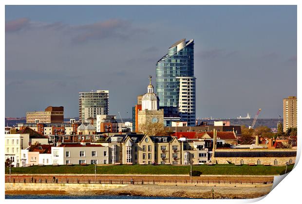 Portsmouth from the Ferry Print by Jeremy Hayden