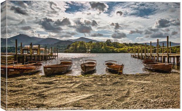 Boats For Hire On Derwentwater Canvas Print by Ian Lewis