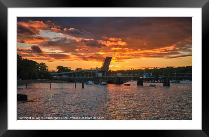 Fishbourne Ferry Terminal Sunset Framed Mounted Print by Wight Landscapes