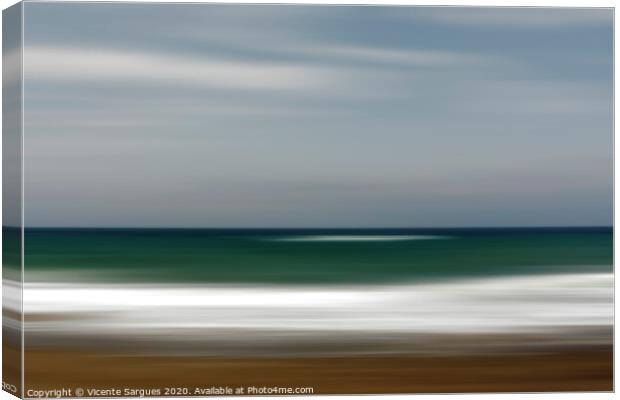 Abstract waves and sand Canvas Print by Vicente Sargues