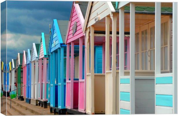 Southwold Beach Huts Suffolk England Canvas Print by Andy Evans Photos
