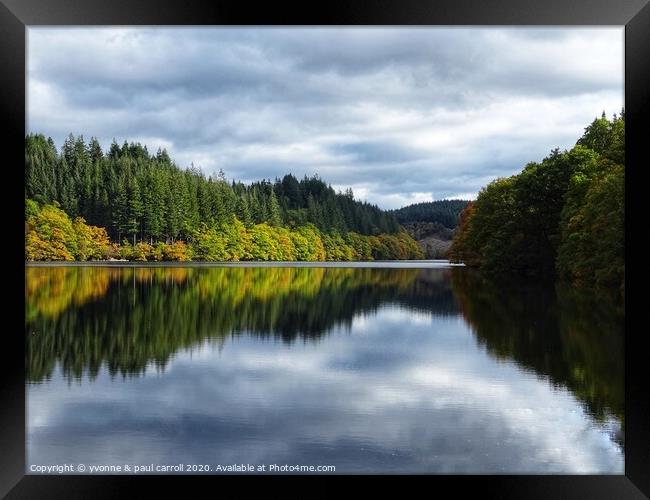 Autumn reflections on Loch Drunkie Framed Print by yvonne & paul carroll