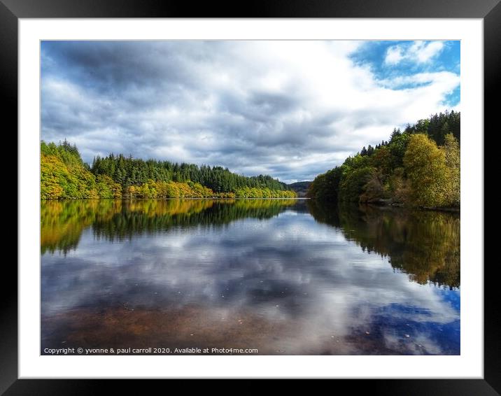 Loch Drunkie Three Lochs Forest Drive Framed Mounted Print by yvonne & paul carroll