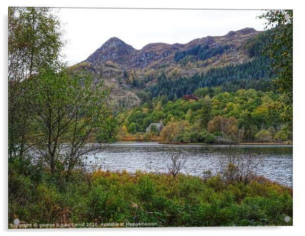 Ben Ann over Loch Achray Acrylic by yvonne & paul carroll