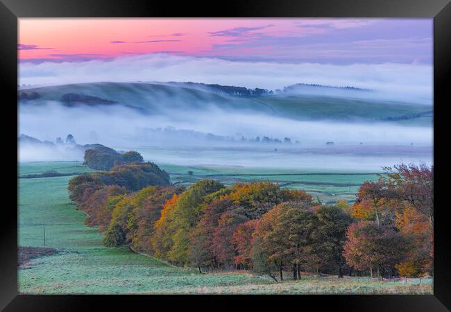 Dreamy autumn landscape Framed Print by John Finney