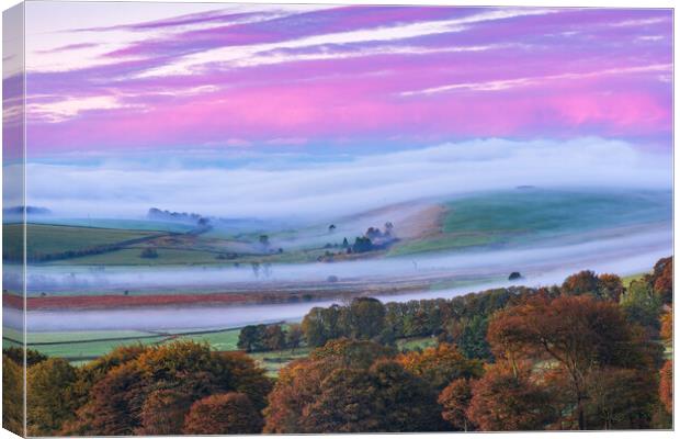 Dreamy autumn landscape Canvas Print by John Finney