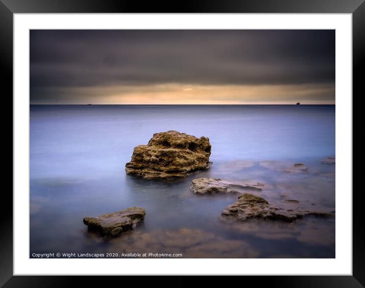 Rocks Of Seaview Isle Of Wight Framed Mounted Print by Wight Landscapes