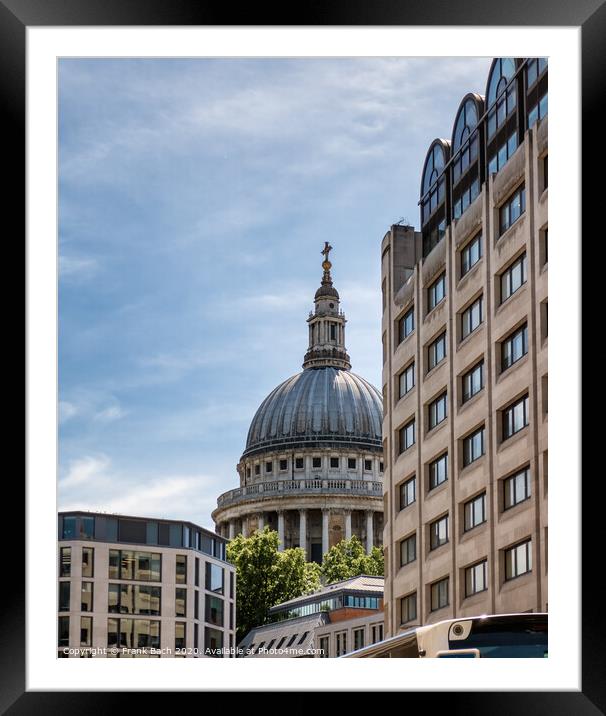 St Pauls Cathedral in London Framed Mounted Print by Frank Bach