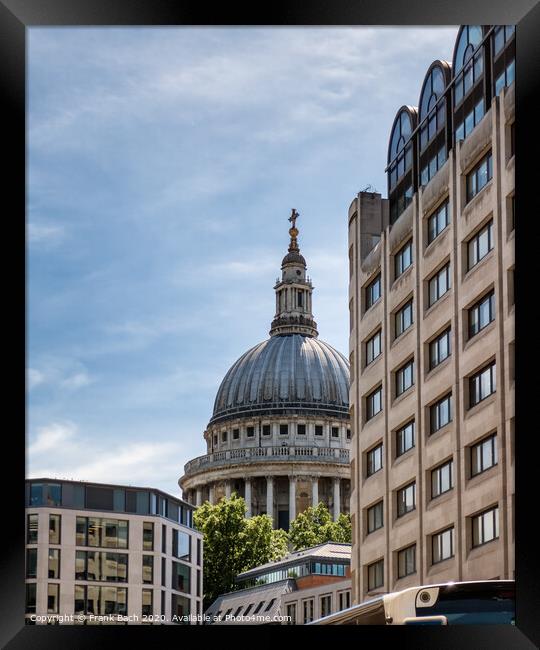 St Pauls Cathedral in London Framed Print by Frank Bach
