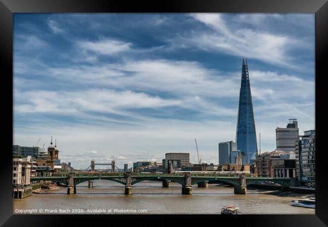 Thames with the Shard, London Framed Print by Frank Bach