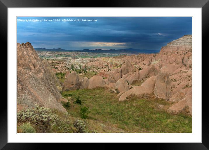 Abandoned caves in the mountains of Cappadocia Framed Mounted Print by Sergii Petruk