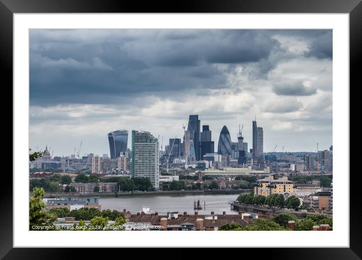 London skyline with the river Thames Framed Mounted Print by Frank Bach