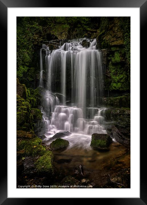 Wensley Falls Framed Mounted Print by Phillip Dove LRPS