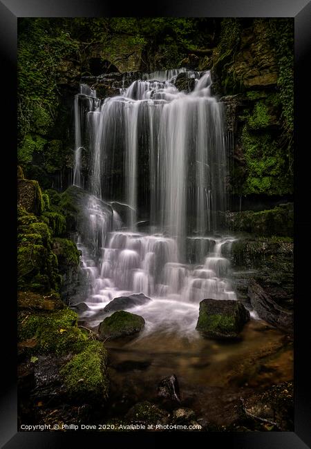 Wensley Falls Framed Print by Phillip Dove LRPS
