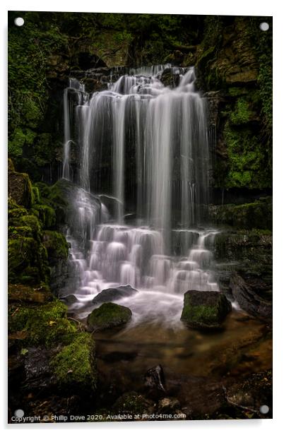 Wensley Falls Acrylic by Phillip Dove LRPS