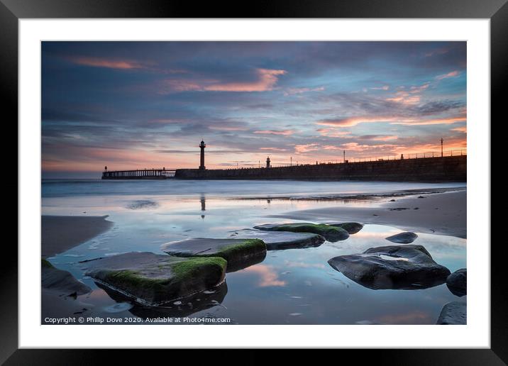 Whitby Dawn Framed Mounted Print by Phillip Dove LRPS