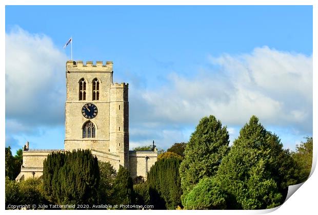 St Marys Church Oxfordshire  Print by Julie Tattersfield
