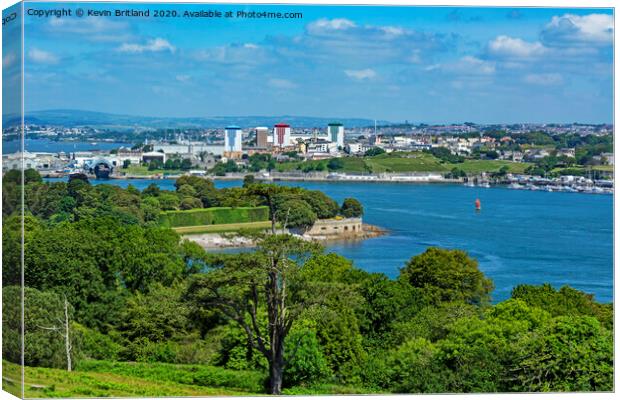 Plymouth sound view Canvas Print by Kevin Britland